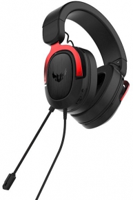 ASUS TUF Gaming H3 Headset with Microphone, Black/Red