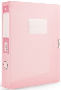 სასაბუთე ყუთი A4 Deli 63211 (სისქე 55მმ.) ვარდისფერი