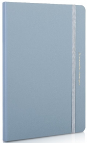 Notebook A5 Deli, with leather cover, blue