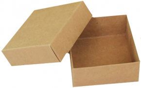Kraft gift box with lid 25X25X10 cm.