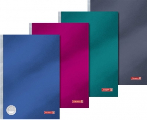 Notebook A5 Brunnen Premium Metal, cardboard cover, grid, colored