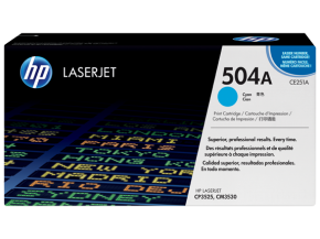 Original color laser cartridge HP 504A (CE251A) Cyan