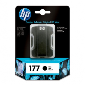 ორიგინალი ფერადი ჭავლური კარტრიჯი HP 177 (C8721HE) with Vivera Ink (6 ml ink) BLACK