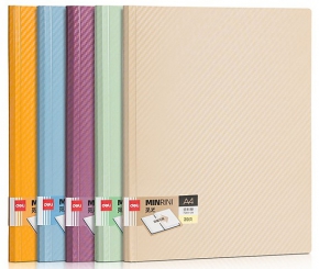 Plastic folder A4 Deli Minrini, 20 files, colorful