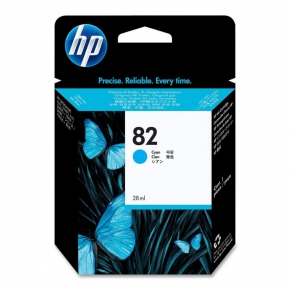 Original color inkjet cartridge HP 82 (CH566A) color CYAN 28 ml.