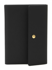 ბლოკნოტი A5 Dicai, ტყავის ყდით, ბიზნეს ბარათების ჩასადებით, 80ფ. უჯრიანი, ფერადი