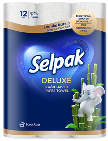 Kitchen towel Selpak Deluxe Bamboo, 12 rolls, 3 layers