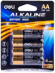 Battery Deli Alkaline LR6 1.5V AA, 4 pcs