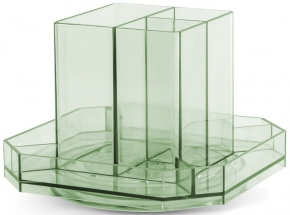 Plastic organizer Deli 8942, rotating, green