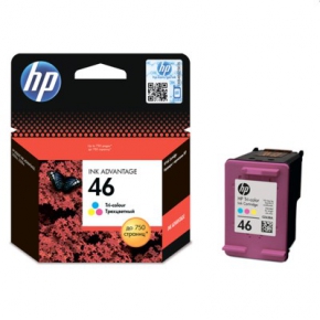 Original color inkjet cartridge HP 46 (CZ638AE) Tri-color