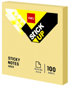 Sticky memo sheets Deli A003, 76X76 mm. 100 f.