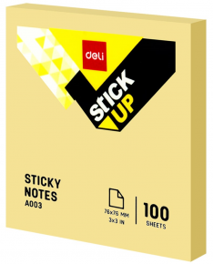 Sticky notes Deli A003, 76X76 mm. 100 sheets