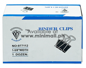 Binder clips DIAMOND 41 mm. 12 pcs.