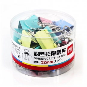 Binder clips Deli, 32 mm. 24 pcs. colored