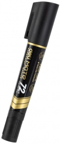 Permanent marker Deli U72-Bk, double tip 2-8mm. black