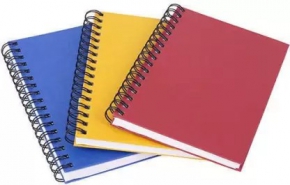 Notebook A5 Ambe, 160 sheets, with side spring, plastic cover