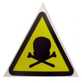 Toxic Sign Label, 11X10 cm.