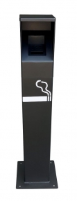 Ashtray Stand, Metal, 90cm. Black