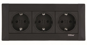 Furniture switch EVOline FrameDock, black