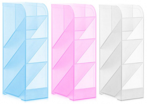 Plastic pen holder Deli 8932, 5 slots, colored