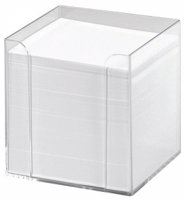 White note papers with holder, 76X76 mm. 500 sheets