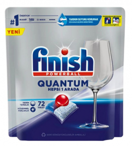 ჭურჭლის სარეცხი მანქანის ტაბლეტები Finish Quantum All in 1, 72ც.