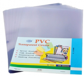 ასაკინძი ყდა A3 PVC, გამჭირვალე, 180 მიკ. 100 ფ.