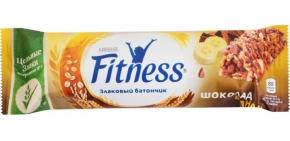 მარცვლეულის ბატონი Fitness შოკოლადი & ბანანი, 23.5გ