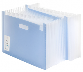 Plastic folder A4 Deli 72580, with 13 sections, horizontal