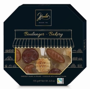 ბელგიური შოკოლადის ასორტი თხილით Hamlet Bakery, 195გრ.