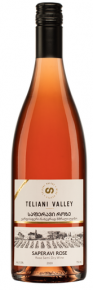 6x bottles of Teliani Veli wine, color rosé, pink, semi-dry