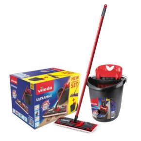 Flat Mop Set with Bucket, Vileda Ultra Max