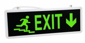 მანიშნებელი Exit ქვემოთ, ორმხრივი 3W