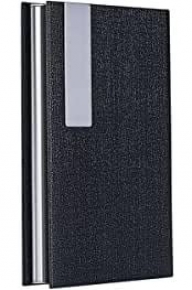 Business card holder with metallic detail Deli