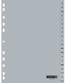 გამყოფი A4 Brunnen, ანბანით A-Z, ნაცრისფერი