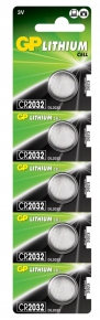 Battery GP Lithium CR2032 3V, 5 pcs.