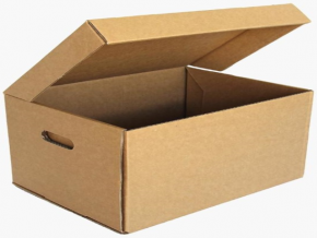 Archival storage box, cardboard, 38,5x25x15,5cm. brown