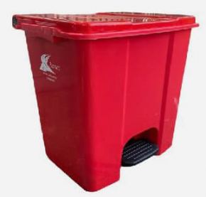 Garbage bin Ansar, 60 l. pedal, red