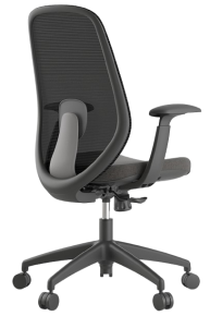 საოფისე სავარძელი ბადის საზურგით KOHO WAVE, შავი