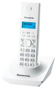 1 ხაზიანი LCD ტელეფონი Panasonic, თეთრი