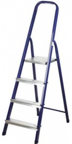Steel ladder, 4+1 aluminum rung