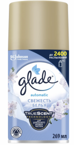 Automatic aerosol replacement bottle Glade, Freshness of linen