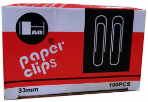 Paper clips, 33 mm. 100 pcs.