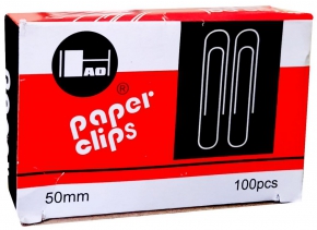 Paper clips 50 mm. metal, Deli