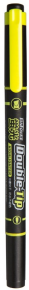 Text-marker Tenfon, double tip, yellow