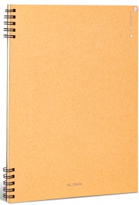 Notebook B5 Deli NS292, kraft cover, side spring