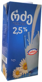 რძე Sante 2.5% ულტრაპასტერიზებული, 1ლ.