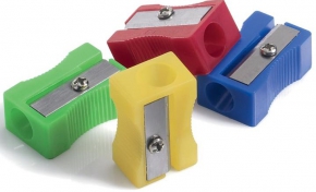 Plastic sharpener, colored