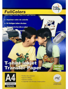 ტრანსფერული ქაღალდი A4 T-shirt Inkjet Transfer Paper, 5 ფ.