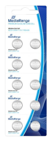 ბატარეა Premium Alkaline Coin Cell MediaRange AG13/LR44 MRBAT113, 10 ცალი